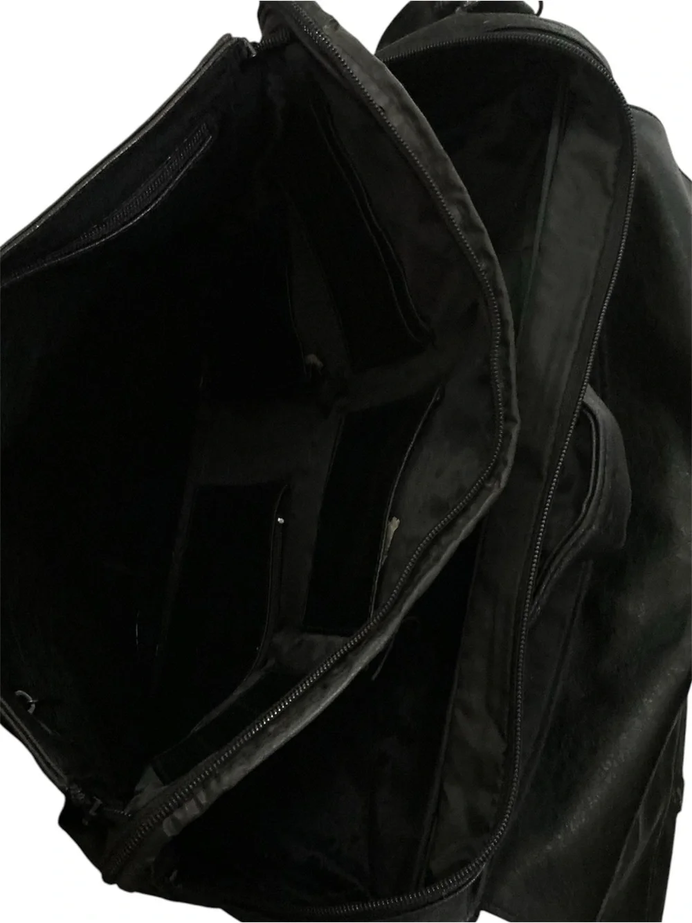 Men's Black Leather Messenger Bag - Classic Carry Computer Bag